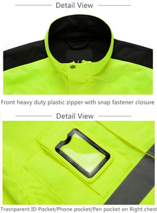 Chaqueta de Trabajo de Seguridad Reflectante Multibolsillos de Alta Calidad para Hombre, para Trabajos de Construcción - Product Image 4