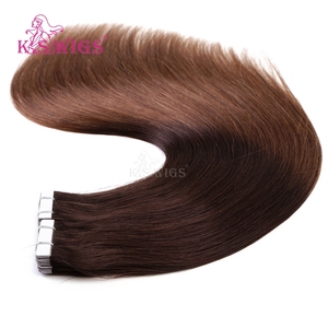 K.SWIGS Invisible Tape Hair Extensions Double Drawn <b>Silky</b> Straight Virgin Remy Human Hair Machine Double Weft - Product Image 5
