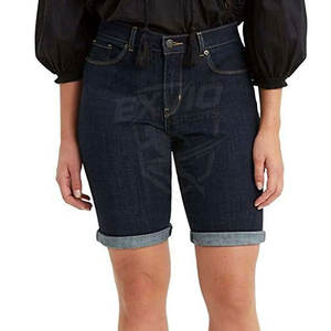 Casual Wear 100% Cotton Made <b>Women</b> <b>Jeans</b> Shorts Soft Fabric Custom Color Lightweight <b>Women</b> <b>Jeans</b> Shorts - Product Image 3