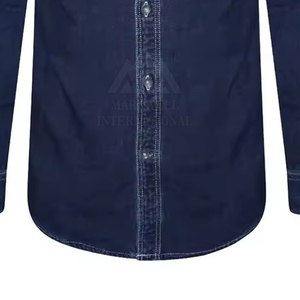 Chemises en jean pour hommes Street Wear, respirantes, avec logo personnalisé - Product Image 5