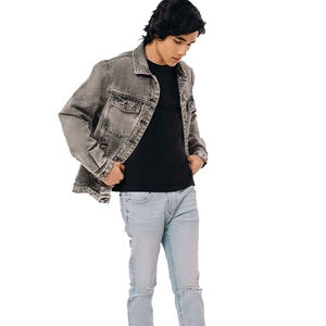 Veste en jean pour homme disponible en impression intégrale, 100% lavable, design basique, collection hiver, veste en jean délavée pour homme - Product Image 6