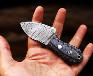 Couteaux de chasse Damas faits à la main, lame fixe Full Tang de haute qualité, personnalisable, fourniture en gros OEM - Product Image 2