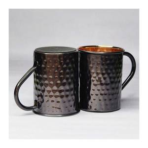 Fabricants de gros Tasse en cuivre martelé en acier inoxydable avec poignée en laiton pour tasses à café et à bière pur pour les fêtes - Product Image 6