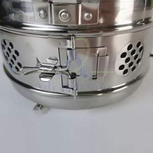 Nuevos tambores de esterilización de acero inoxidable de alta calidad Etiqueta privada Hecho a medida Bajo MOQ Uso de Cirugía General Grado A + - Product Image 5
