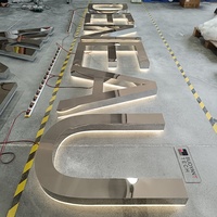 Enseigne lumineuse LED personnalisée avec logo, lettres en acier inoxydable rétroéclairées, enseigne commerciale 3D illuminée pour salon de beauté