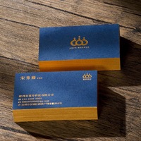 Cartes de visite personnalisées avec bordure dorée, papier épais de luxe, cartes de visite avec bordure dorée, impression de logo personnalisée pour les entreprises