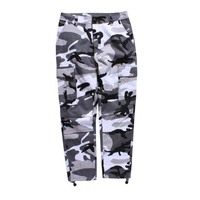 Pantalon de survêtement pour homme, taille mi-haute, léger, 100 % coton, avec cordon de serrage, motif camouflage personnalisé, style décontracté 2025