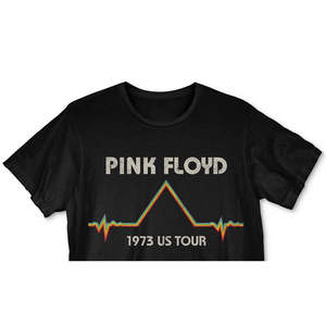 T-shirt da uomo Goodie con stampa grafica Pink Floyd, 100% cotone jersey, nero tinta unita, taglia Small, stampa di design - Product Image 2