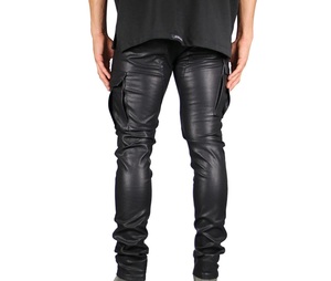 Pantalones Cargo de Cuero para Hombre, de Alta Calidad, Ecológicos, Resistentes al Viento, Casuales, de Color Sólido, Top Ventas, Unisex, Cintura Alta - Product Image 5