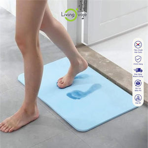 Japanese Diatomite <b>Absorbent</b> <b>Bath</b> <b>Mat</b> Eco-Friendly Lightweight Japandi Design Quick Dry Non-Slip Silicone Backed Bathroom <b>Mat</b> - Product Image 6