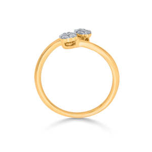 แหวนเพชรทองคำขาวประดับเพชรคู่-สไตล์ลำลอง - Product Image 5