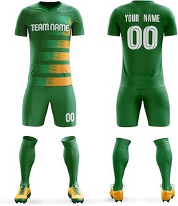 Kits de camisetas de fútbol por sublimación de poliéster 100% al por mayor uniformes de fútbol transpirables personalizados para hombre con logotipo - Product Image 3