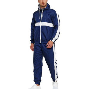 Chándal liso con logotipo personalizado para hombre, Sudadera con capucha y pantalones de chándal, conjunto de chándal, chándal holgado en blanco, fabricante - Product Image 1