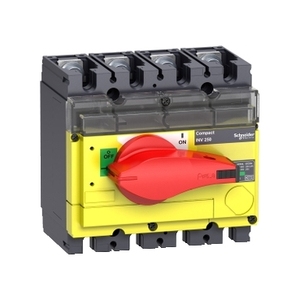 Interruttore Sezionatore Visibile SCHNEIDER ELECTRIC Compact INV250 31187 250A Giallo con Maniglia Rotante Rossa 4 Pollici - Product Image 1
