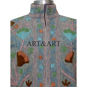 Chaqueta Suzani de Algodón Acolchada y Bordada, Prenda Exterior Étnica Colorida - Product Image 3