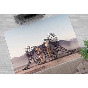 Tapis Burning Man : Deux figures, tapis moderne antidérapant, tapis fin non tissé - Product Image 4
