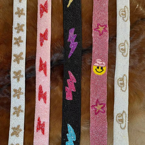 สายกระเป๋าปักลูกปัดแบบสั่งทำได้ตามความยาว สายคาดเอวลูกปัดสำหรับเจ้าสาวและเจ้าสาววิทยาลัย - Product Image 1