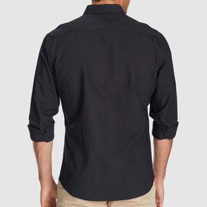 Camisa de cuello de manga larga ligera de moda de último estilo 100% algodón de longitud regular con mangas completas - Product Image 2