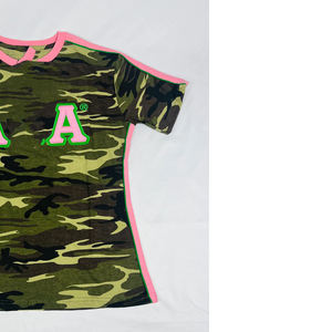 Camiseta de Cuello en V con Bordado Personalizado del Fabricante AKA, Camiseta de Letras Griegas para Hombre, Fraternidad, 100% Algodón de Punto, Manga Corta - Product Image 2