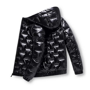 2026 Hot Selling Soft Casual Solid Color Outdoor Wear Men's Windproof Puffer <b>Jacket</b> With Hood - Product Image 2