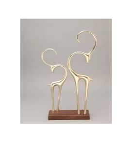 2025 Arrivée Design Moderne Abstrait Sculpture En Métal Qualité Supérieure Côtés En Métal Art au Prix - Product Image 4