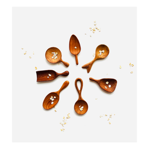 ชุดอุปกรณ์ครัวไม้แกะสลักหลากหลายแบบ ช้อนกาแฟ ช้อนชา ดีไซน์สวยงาม สลักโลโก้ ราคาโรงงาน - Caryln - Product Image 1