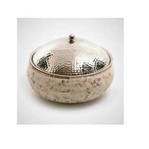 Olla de Acero Inoxidable Moderna con Tapa para Decoración de Mesa de Comedor, Apta para Lavavajillas, 24 cm de Diámetro - Product Image 4