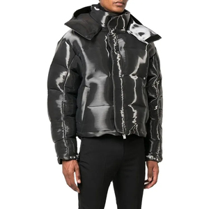 Chaqueta acolchada recortada personalizada de alta calidad Alix para hombre, chaqueta cortavientos de estilo de pista de invierno para exteriores - Product Image 1