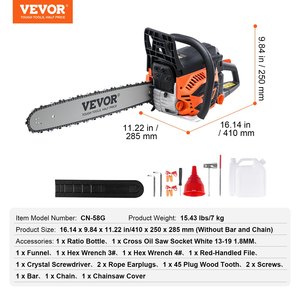 58CC Gasoline-Powered Handheld Chain <b>Saw</b> 3.22HP VEVOR's DIY Pole Chainsaw for Wood Cutting - Product Image 4