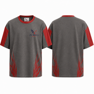 เสื้อยืดเจอร์ซีย์คอตตอนผู้ชาย แห้งเร็ว ระบายอากาศดี พิมพ์ลายด้านหน้าได้ตามต้องการ แขนสั้น สไตล์สตรีทแวร์ ทรงโอเวอร์ไซส์ ป้องกันรังสียูวี ใส่สบาย - Product Image 2