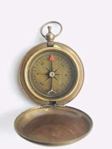Handmade Brass Rose London Vintage Look Push Button Pocket <b>Compass</b> Direction Finder Magnetic <b>Navigation</b> SolidOEMODMCustom Supply - Product Image 6