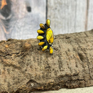 แหวนเงินโบโฮ925ทำด้วยมือแหวนดีไซเนอร์ทรงไข่สีเทอร์ควอยซ์น้ำผึ้งธรรมชาติแสนสวยงานแฮนด์เมดแหวนดีไซน์เนอร์สำหรับงานแต่งงานในโอกาสแต่งงาน - Product Image 5