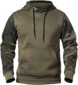 OEM logotipo personalizado de alta calidad de algodón elegante Streetwear de los hombres de invierno sudaderas con capucha de camuflaje de talla grande esencial gran oferta - Product Image 5
