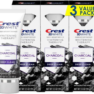 Crest3D White Whitening Therapy Dentifrice à la menthe revigorante au charbon de bois, 4.6 oz Lot de 2 - Product Image 1