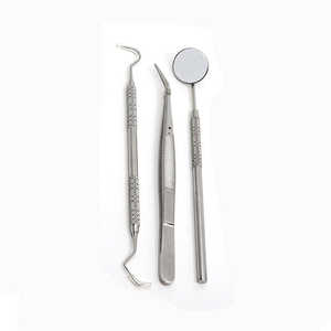 Professional Dental Tools Set 3 Pcs Dental Scaler Mirror Examination Tool Kit - Product Image 1