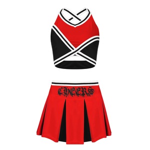 ผู้หญิงสาวชุดนักเรียนชุดเครื่องแต่งกายเสื้อด้านบนลายสก๊อตเชียร์ลีดเดอร์กระโปรงชุดเครื่องแต่งกายเชียร์ลีดเดอร์ - Product Image 5