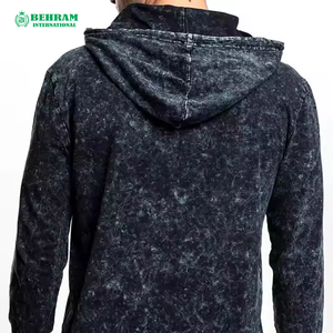 Sweat à capuche unisexe 2026 de haute qualité avec logo personnalisé imprimé sur le devant, en molleton 100 % coton teint uni / tissu éponge français à séchage rapide - Product Image 5