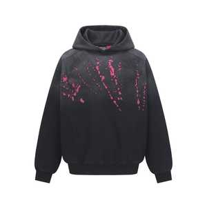 Sudadera Oversize de Invierno Personalizada, de Felpa 100% Algodón, con Lavado Ácido y Efecto Desgastado, Impermeable y Ecológica, con Hombros Caídos - Product Image 1