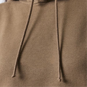 Sudadera con Capucha Corta para Mujer, de Algodón y Poliéster, con Logotipo Frontal, Color Marrón, Talla Grande, Estilo Pullover, para Invierno, con Bolsillo Tipo Canguro, de Felpa - Product Image 6