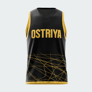 Maillot de basketball pour homme personnalisé avec logo imprimé sur le devant, 100 % polyester, respirant, séchage rapide, nouvelle collection sport 2026 - Product Image 4