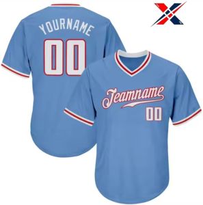 Vente en gros de maillots de baseball 100% polyester unisexes pour adultes, uniforme d'équipe professionnel de haute qualité, respirant, à séchage rapide, anti-UV - Product Image 3