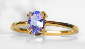 Fabriqué à la main 8X10MM forme ronde améthyste gemme bague fine en argent 925 plaqué or ensemble de broches pour cadeau d'anniversaire bijoux pour elle - Product Image 2