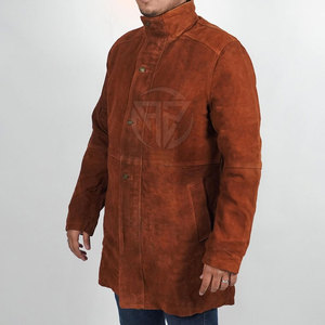 Manteau trench élégant en daim pour homme avec une touche douce, style élégant, look moderne, caractéristiques écologiques et légères - Product Image 4