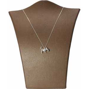 Pendentif Chien en Argent Sterling 925 Plaqué Rhodium, Motif Croix Jésus Dessin Animé, Plaqué Or Blanc et Or Rose, Breloque Religieuse - Product Image 4