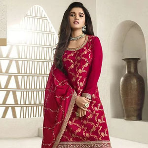 Meilleur prix d'usine sur la robe d'été décontractée Salwar Kameez solide et imprimée pakistanaise nouvelle robe de soirée à chaud - Product Image 1