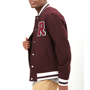 Chaqueta Varsity de Béisbol con Cuello Alto y Parches de Chenilla Personalizados OEM, Estilo Urbano, para Invierno - Product Image 5