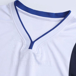 Hot Sale High Quality Men Basketball Jersey Uniform Trendy Style White And Blue Basketball Uniform - Product Image 3