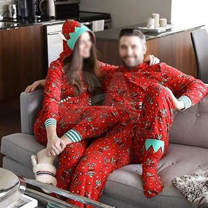 Stylish <b>Christmas</b> Hooded Romper <b>Pajama</b> Set Wholesale Elegant Holiday Designs Premium <b>Christmas</b> Hooded Romper <b>Pajama</b> Set - Product Image 6