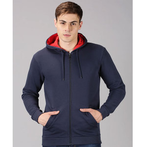 Sudadera con capucha corta de algodón 100% de alta calidad para hombre, con cremallera completa, estampado personalizado, OEM, estilo urbano, venta al por mayor - Product Image 1