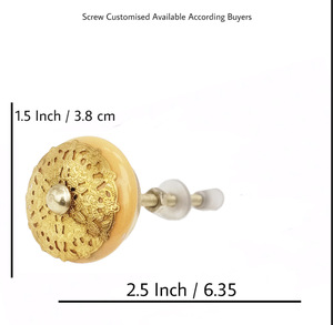 Boutons en céramique de fleur en filigrane en laiton doré, poignées de tiroir industrielles pour chambre à coucher, salon, cuisine, armoire, commode - Product Image 3